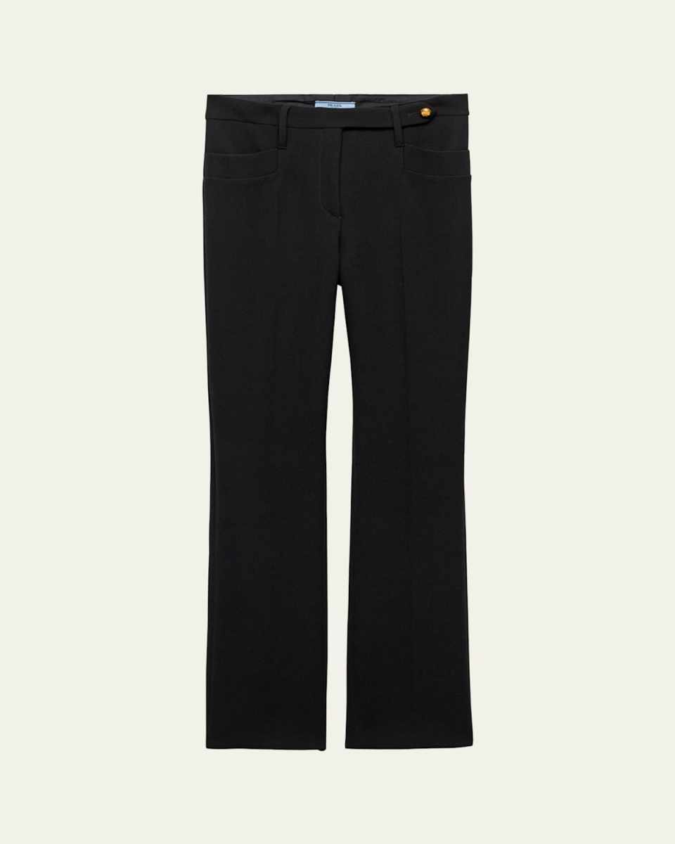 Straight Leg Wool Trousers